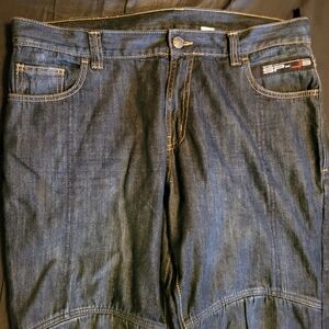 Oxford mens denim armored motorcycle jeans pants 40x31 kevlar lined. EUC